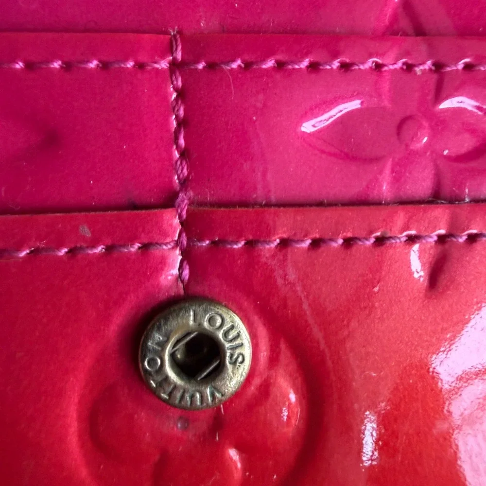 Louis Vuitton 2000s Red Wallet Luxury Monogram OS Red Pink